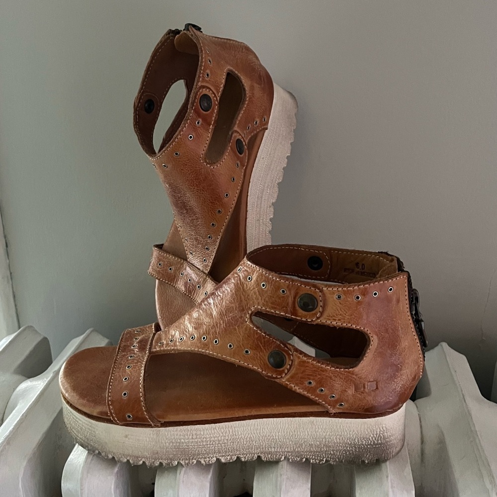 Bed Stu Soni Leather Platform Sandals